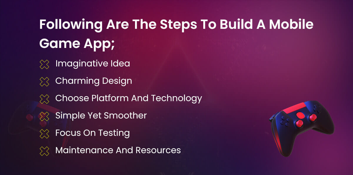 steps to build a mobile game app