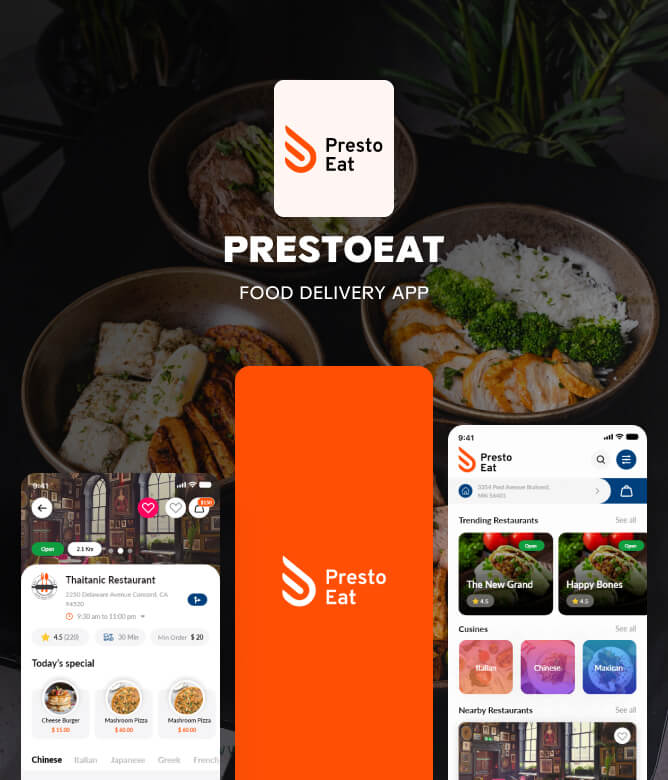 prestoeat food delivery app